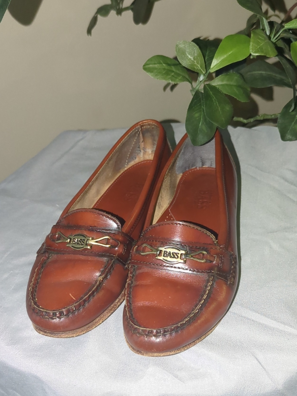 Vintage 80s Bass Women’s Brown Leather Penny Loafers